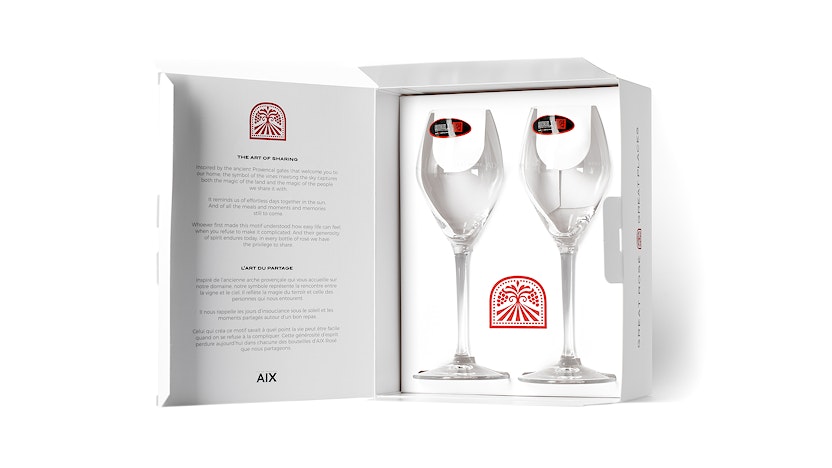 AIX Rosé RIEDEL Gift Box with 2 glasses 01